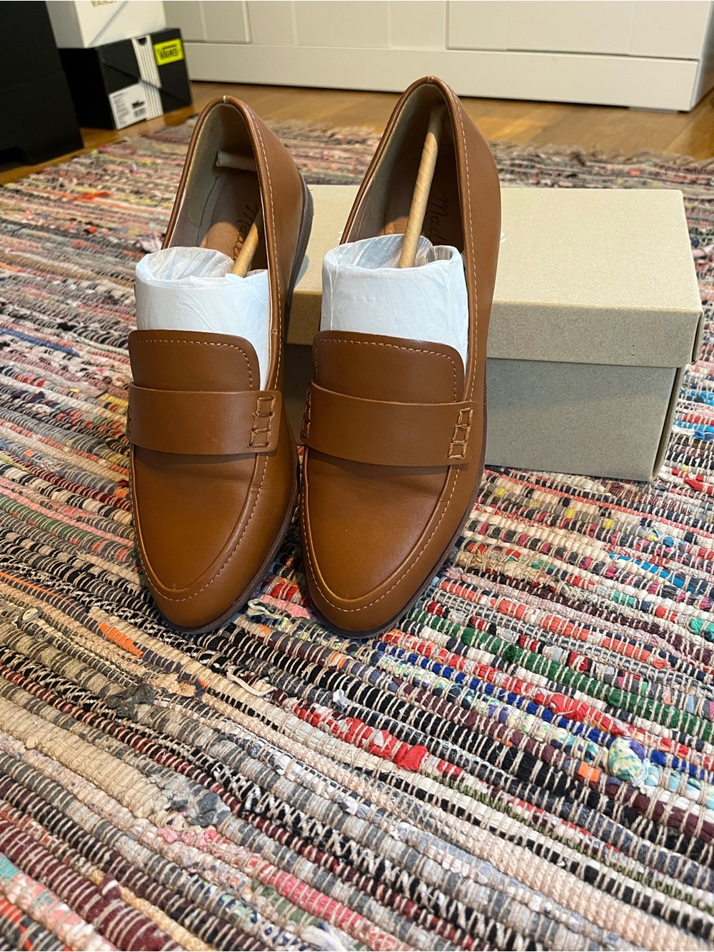 Madewell Tan Leather Penny Loafers - Picture 3 of 6